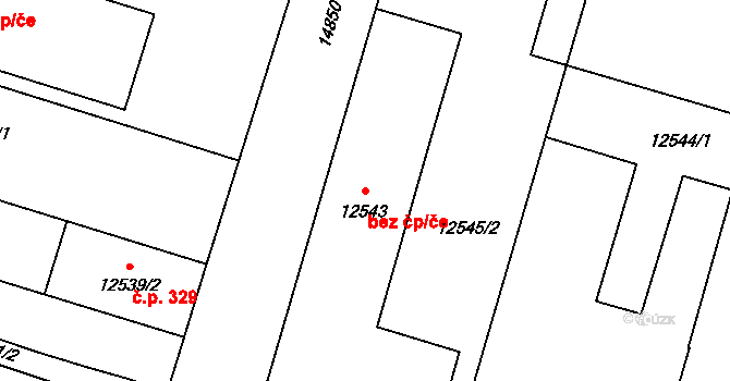 Vsetín 43137822 na parcele st. 12543 v KÚ Vsetín, Katastrální mapa
