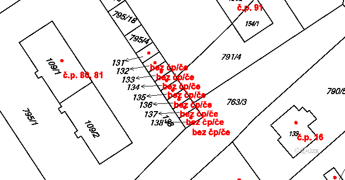 Brnířov 45203822 na parcele st. 135 v KÚ Brnířov, Katastrální mapa