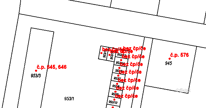 Paskov 46650822 na parcele st. 953/19 v KÚ Paskov, Katastrální mapa