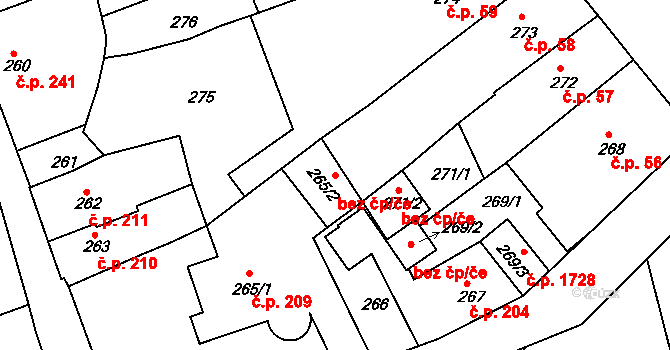 Rychnov nad Kněžnou 48617822 na parcele st. 265/2 v KÚ Rychnov nad Kněžnou, Katastrální mapa