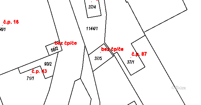 Psáry 96529822 na parcele st. 37/5 v KÚ Psáry, Katastrální mapa