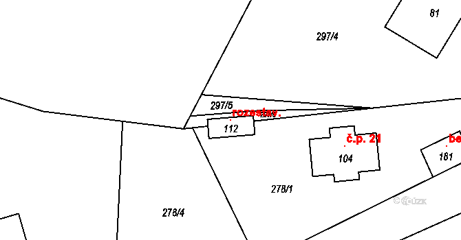 Horní Skrýchov 121426823 na parcele st. 112 v KÚ Horní Skrýchov, Katastrální mapa