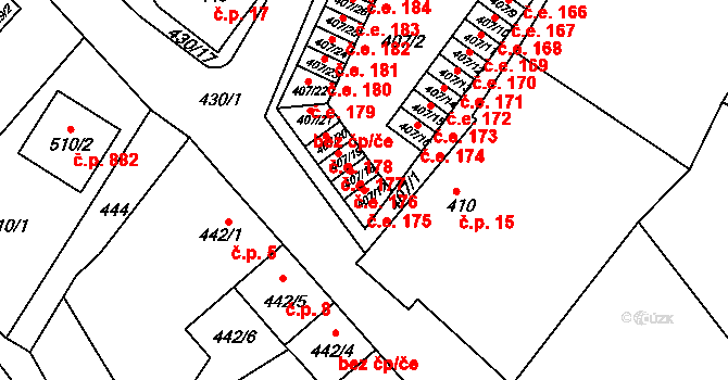 Klášterec nad Ohří 39119823 na parcele st. 407/17 v KÚ Miřetice u Klášterce nad Ohří, Katastrální mapa