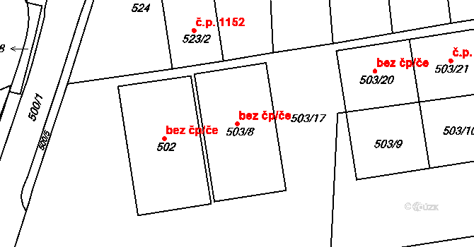 Krnov 41462823 na parcele st. 503/8 v KÚ Opavské Předměstí, Katastrální mapa