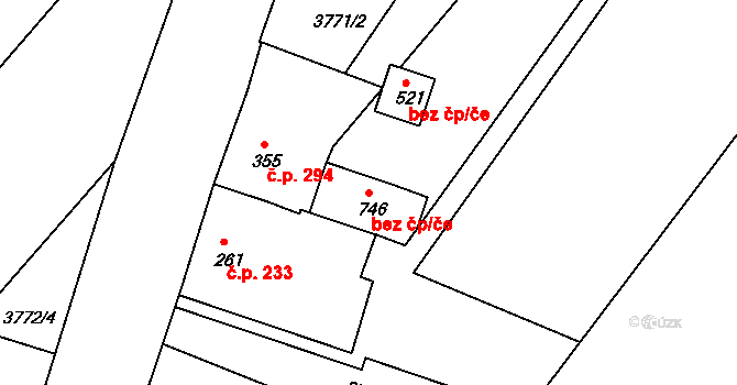 Ledenice 42428823 na parcele st. 746 v KÚ Ledenice, Katastrální mapa