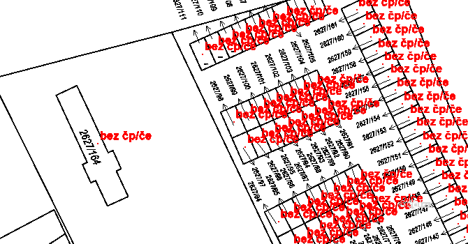 Opava 43788823 na parcele st. 2627/98 v KÚ Opava-Předměstí, Katastrální mapa