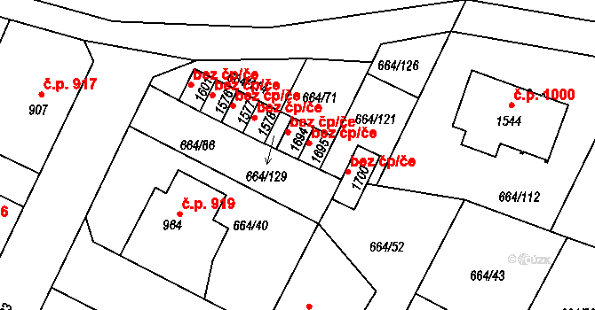 Bělá pod Bezdězem 45281823 na parcele st. 1694 v KÚ Bělá pod Bezdězem, Katastrální mapa