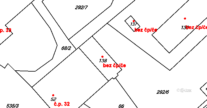 Kulířov 46033823 na parcele st. 138 v KÚ Kulířov, Katastrální mapa