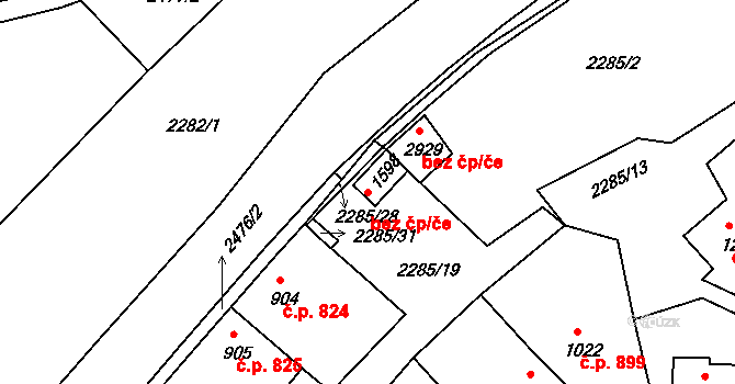 Ústí nad Orlicí 48533823 na parcele st. 1598 v KÚ Ústí nad Orlicí, Katastrální mapa