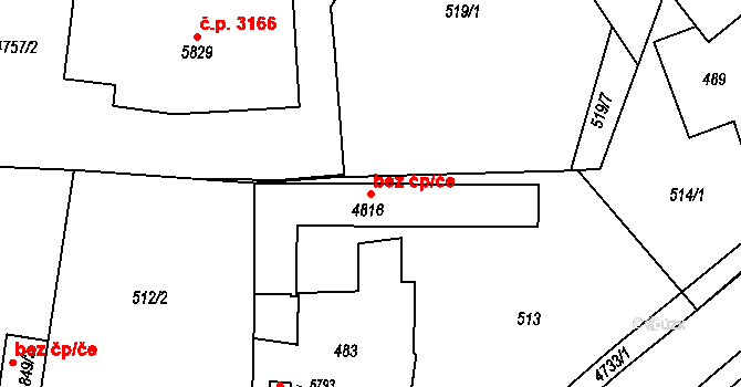 Dvůr Králové nad Labem 48967823 na parcele st. 4816 v KÚ Dvůr Králové nad Labem, Katastrální mapa