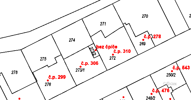 Lázně Bohdaneč 49123823 na parcele st. 273/2 v KÚ Lázně Bohdaneč, Katastrální mapa