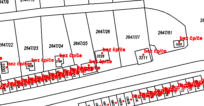 Horní Slavkov 82848823 na parcele st. 3226 v KÚ Horní Slavkov, Katastrální mapa