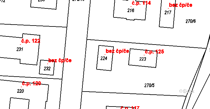 Libošovice 115267824 na parcele st. 224 v KÚ Libošovice, Katastrální mapa