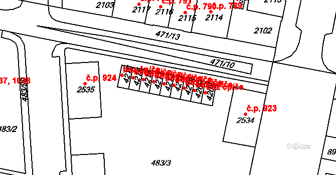 Třebíč 38370824 na parcele st. 4212 v KÚ Třebíč, Katastrální mapa