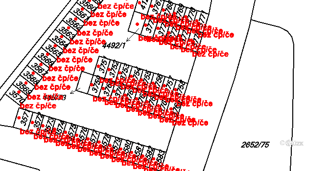 Rokycany 40689824 na parcele st. 3757 v KÚ Rokycany, Katastrální mapa