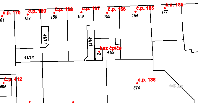 Bohušovice nad Ohří 41088824 na parcele st. 433 v KÚ Bohušovice nad Ohří, Katastrální mapa