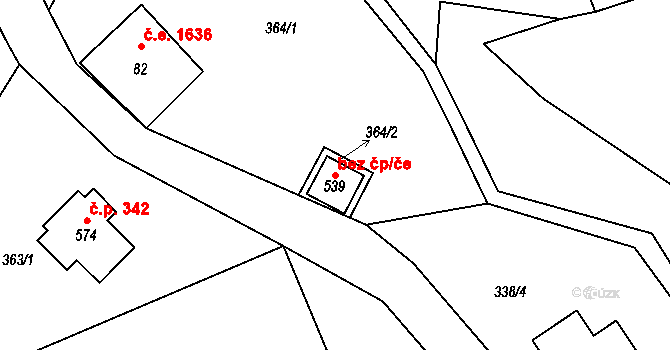 Bedřichov 42153824 na parcele st. 539 v KÚ Bedřichov u Jablonce nad Nisou, Katastrální mapa
