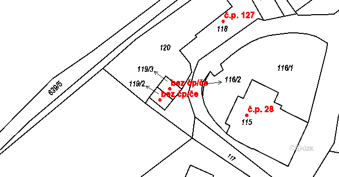 Děhylov 47992824 na parcele st. 119/3 v KÚ Děhylov, Katastrální mapa