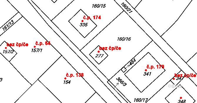 Dolní Bělá 49247824 na parcele st. 277 v KÚ Dolní Bělá, Katastrální mapa