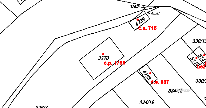 Náchod 1765 na parcele st. 3370 v KÚ Náchod, Katastrální mapa