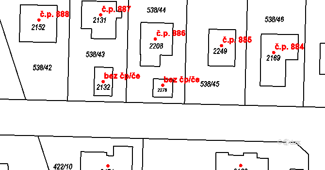 Planá 90586824 na parcele st. 2278 v KÚ Planá u Mariánských Lázní, Katastrální mapa