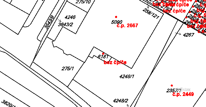 Rakovník 94851824 na parcele st. 6181 v KÚ Rakovník, Katastrální mapa