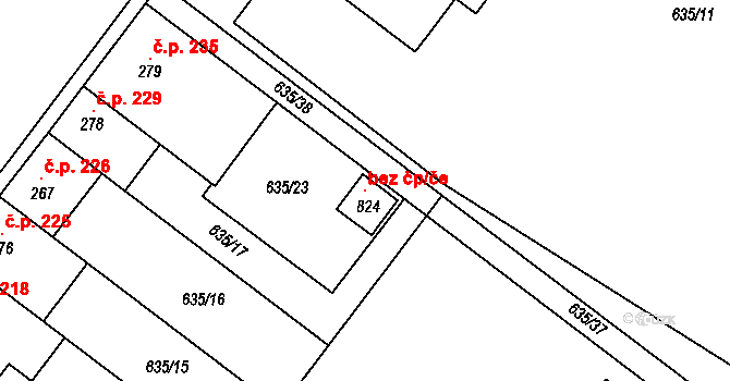 Držovice 105301825 na parcele st. 824 v KÚ Držovice na Moravě, Katastrální mapa