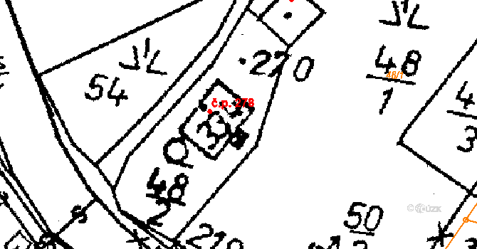 Žibřidice 278, Křižany na parcele st. 334 v KÚ Žibřidice, Katastrální mapa