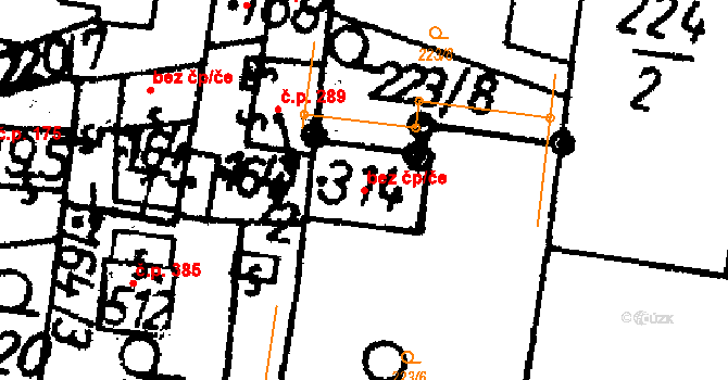Bernartice 39941825 na parcele st. 314 v KÚ Bernartice u Milevska, Katastrální mapa