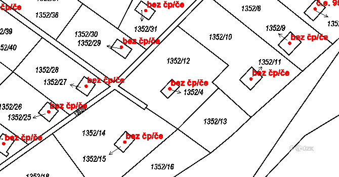 Třinec 40223825 na parcele st. 1352/4 v KÚ Lyžbice, Katastrální mapa