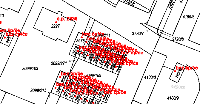 Břeclav 41797825 na parcele st. 3001 v KÚ Břeclav, Katastrální mapa