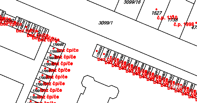 Břeclav 42920825 na parcele st. 1700/53 v KÚ Břeclav, Katastrální mapa