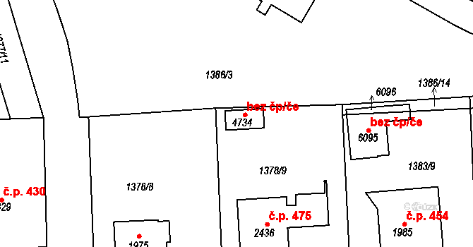 Klatovy 45205825 na parcele st. 4734 v KÚ Klatovy, Katastrální mapa