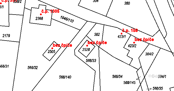 Třebechovice pod Orebem 47983825 na parcele st. 2528 v KÚ Třebechovice pod Orebem, Katastrální mapa