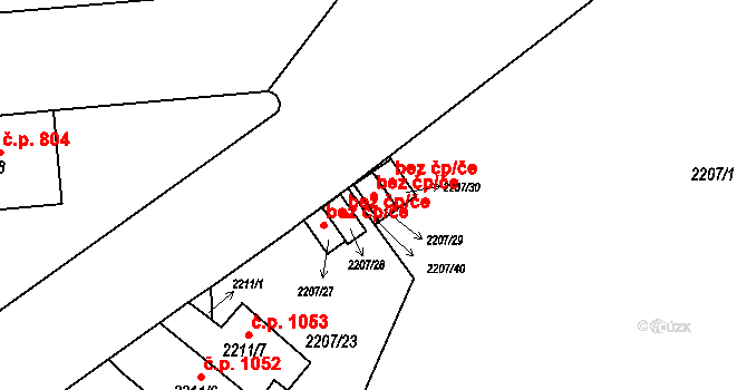Praha 48295825 na parcele st. 2207/29 v KÚ Střešovice, Katastrální mapa
