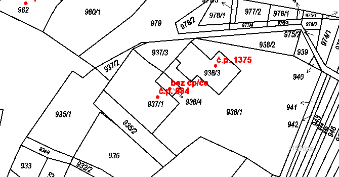 Ratíškovice 50302825 na parcele st. 938/4 v KÚ Ratíškovice, Katastrální mapa