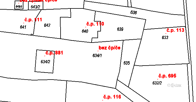 Štěpánkovice 81644825 na parcele st. 634/1 v KÚ Štěpánkovice, Katastrální mapa