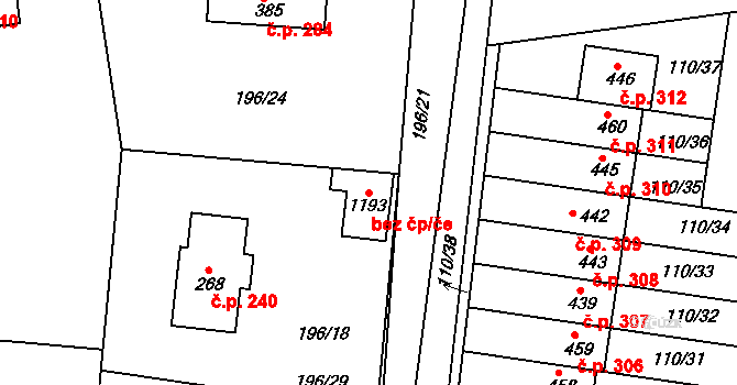 Nehvizdy 88078825 na parcele st. 1193 v KÚ Nehvizdy, Katastrální mapa