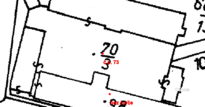 Čichtice 73, Bavorov na parcele st. 70/3 v KÚ Čichtice, Katastrální mapa
