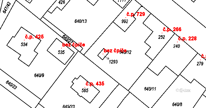 Líbeznice 92718825 na parcele st. 1293 v KÚ Líbeznice, Katastrální mapa