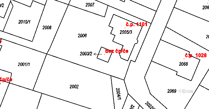 Ostrava 118478826 na parcele st. 2003/2 v KÚ Polanka nad Odrou, Katastrální mapa