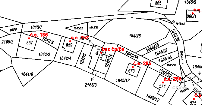 Pastviny 39428826 na parcele st. 861/2 v KÚ Pastviny u Klášterce nad Orlicí, Katastrální mapa