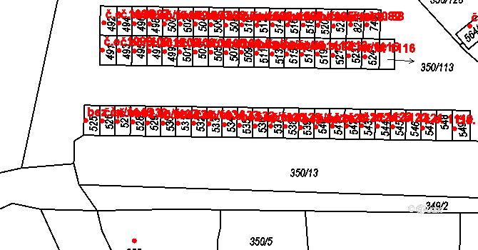 Černčice 40023826 na parcele st. 535 v KÚ Černčice u Loun, Katastrální mapa