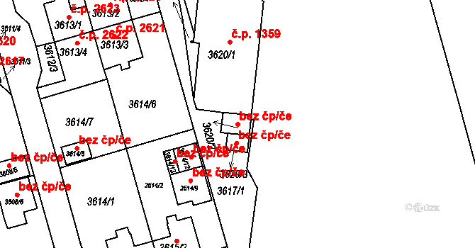 Frýdek-Místek 40324826 na parcele st. 3620/2 v KÚ Frýdek, Katastrální mapa