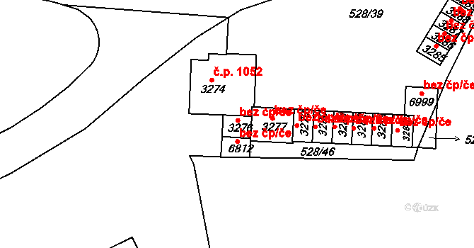 Třebíč 43281826 na parcele st. 3276 v KÚ Třebíč, Katastrální mapa