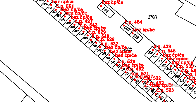 Rokytnice 532 na parcele st. 502 v KÚ Rokytnice u Přerova, Katastrální mapa