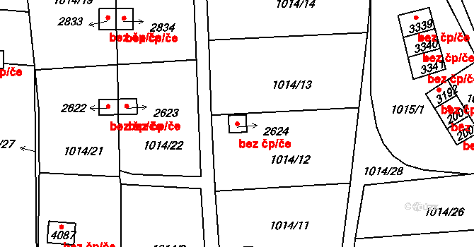 Český Krumlov 44201826 na parcele st. 2624 v KÚ Český Krumlov, Katastrální mapa
