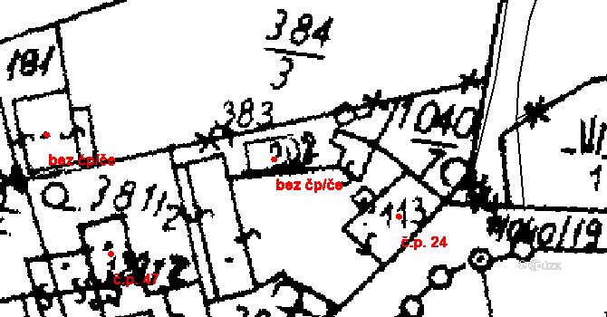 Zichovec 45370826 na parcele st. 202 v KÚ Zichovec, Katastrální mapa