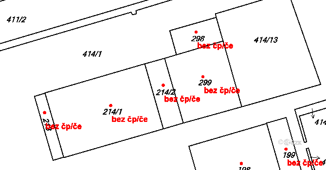 Rybnice 46510826 na parcele st. 214/2 v KÚ Rybnice u Kaznějova, Katastrální mapa