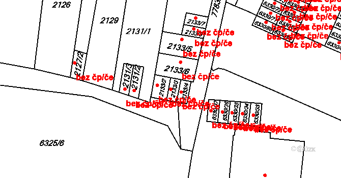 Prostějov 47650826 na parcele st. 2133/3 v KÚ Prostějov, Katastrální mapa